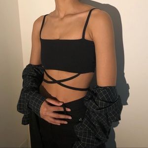 Criss cross crop top